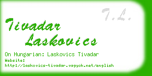 tivadar laskovics business card